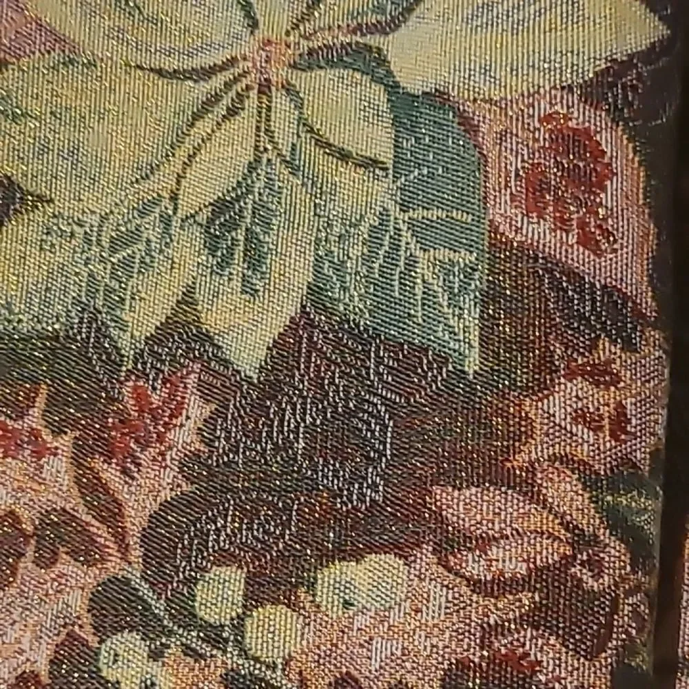 Festive Poinsettia Tapestry Table Runner